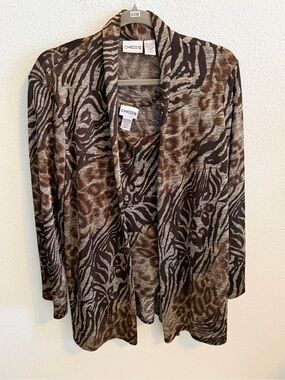 Chico's Girls Metallic Brown Knit Bottoms